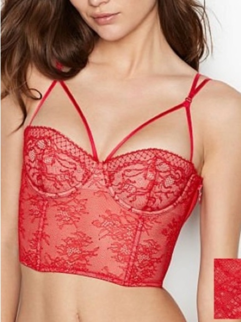 Victoria's Secret | Red Lipstick Very Sexy Red Lace Bustier